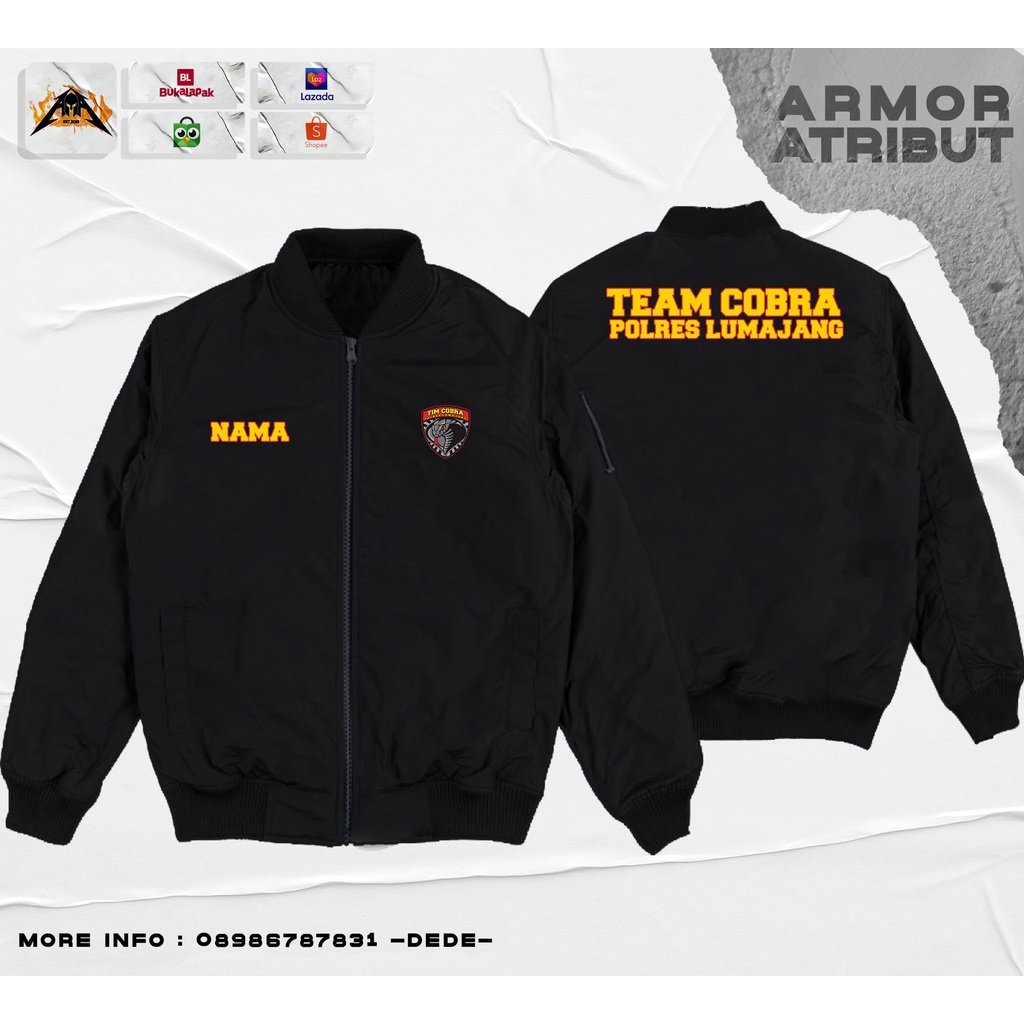 jaket bomber team cobra polres lumajang
