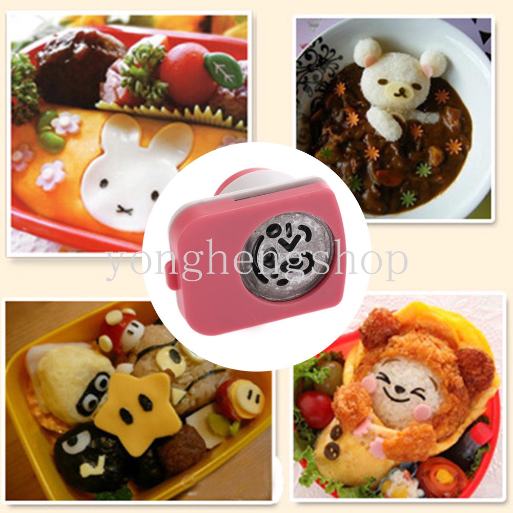 Cetakan Pemotong Sushi / Onigiri / Rumput Laut / Bola Nasi DIY Motif Kartun Smiley Face