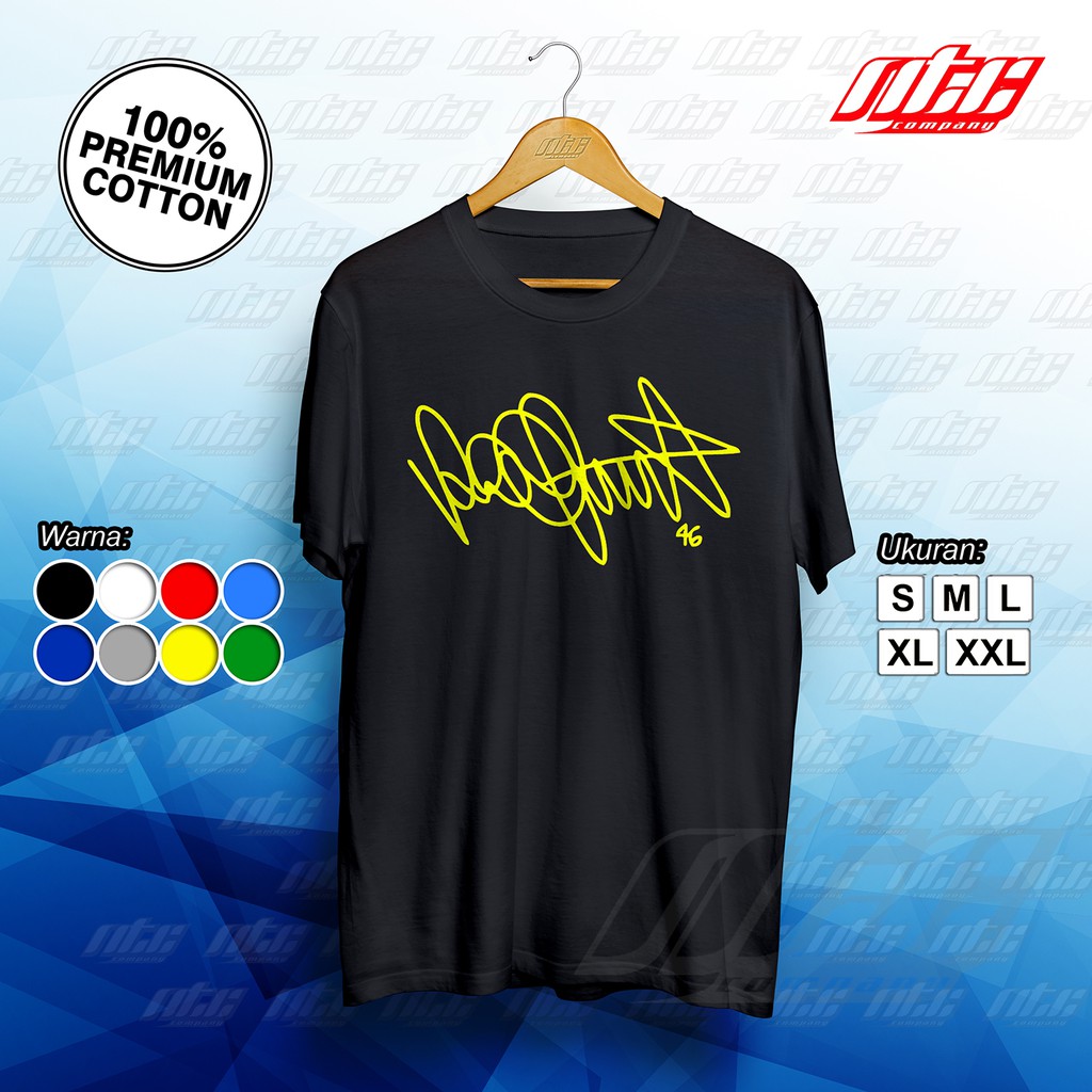 Kaos / T-shirt / Baju Tanda Tangan Valentino Rossi MotoGP