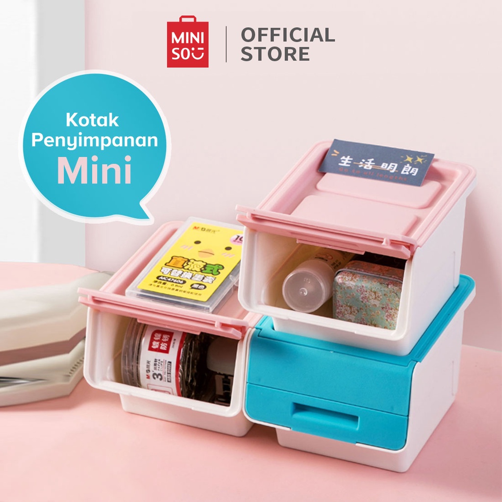 Jual MINISO Storage Box Kotak penyimpanan mini mulut kuda nil Box