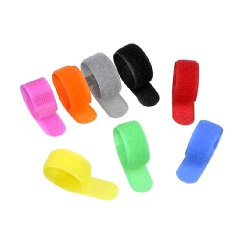 Fonken Velcro Strap Binder Cable 13cm Pengikat Penjepit Kabel - Isi 5 pcs Random Color