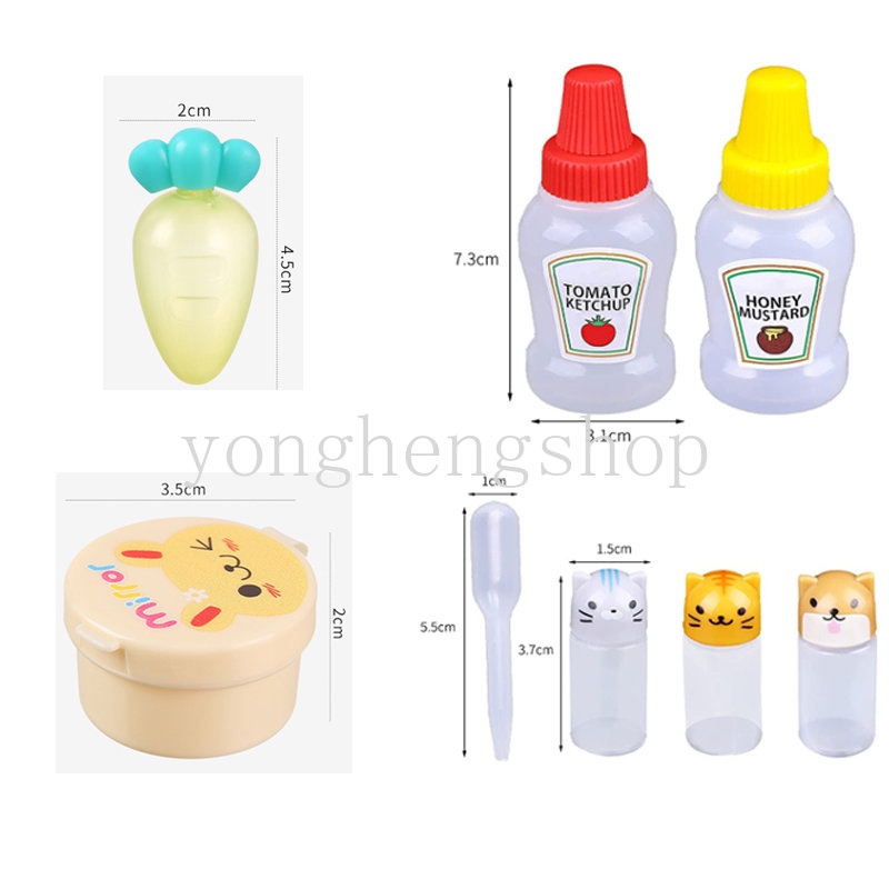 Botol Saus / Kecap / Salad / Bento / Makan Siang Model Remas Desain Kartun Ukuran Mini Portabel Untuk Anak