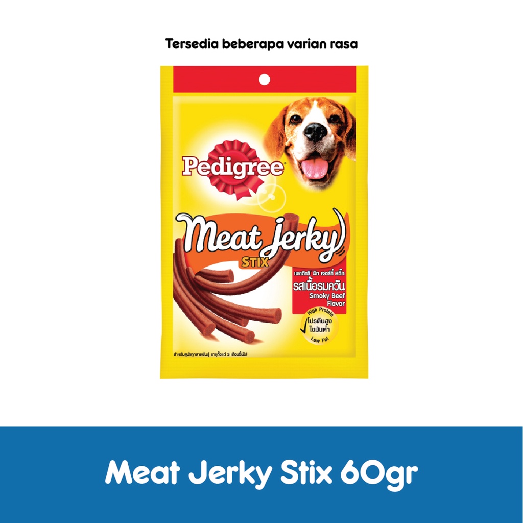 PEDIGREE®  Meat Jerky Stix Snack Anjing 60 g - Isi 1