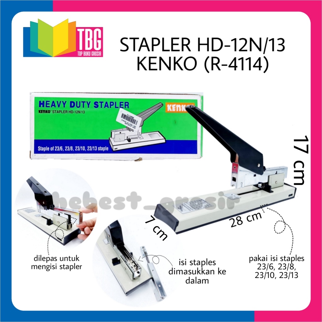 

1 PCS STAPLER HD-12N/13 KENKO / STAPLES JILID / HEAVY DUTY STAPLER (R-4114)