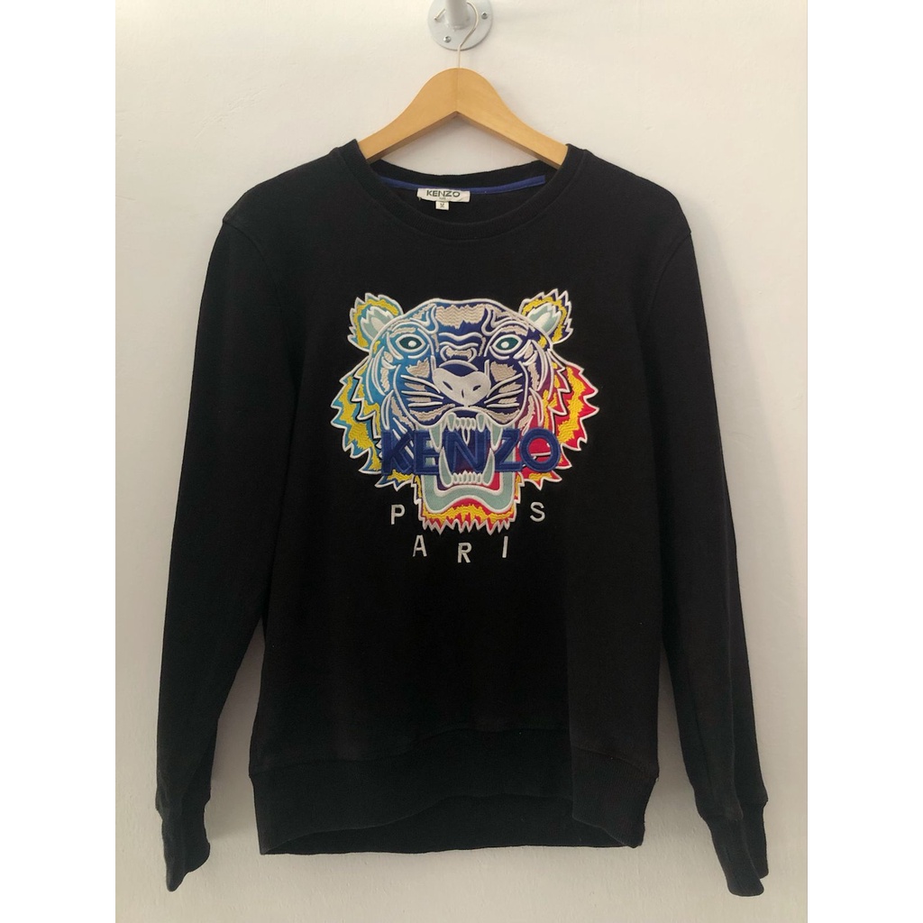 Crewneck Kenzo Hitam Second Original LIKE NEW
