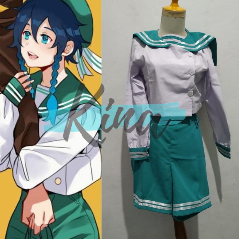 Genshin Impact Venti seifuku ver cosplay costume