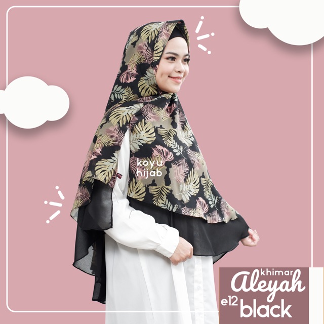 Koyu Hijab Khimar Aleyah E12 (pilih warna)