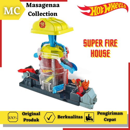 Mainan Lintasan Jalanan Arena Trek Kota Hot Wheels Hotwheels Hotwheel Track City pemadam kebakaran