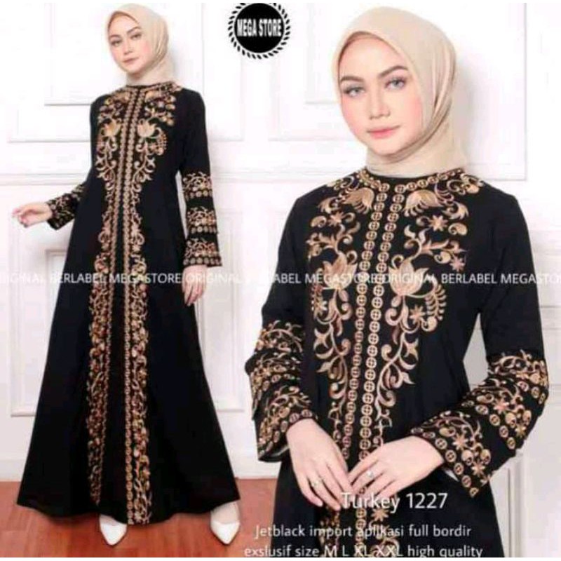 Abaya Bordir Mewah Abaya Hitam Bordir Gamis Abaya Arab Gamis Abaya Hitam Terbaru Abaya hitam Polos