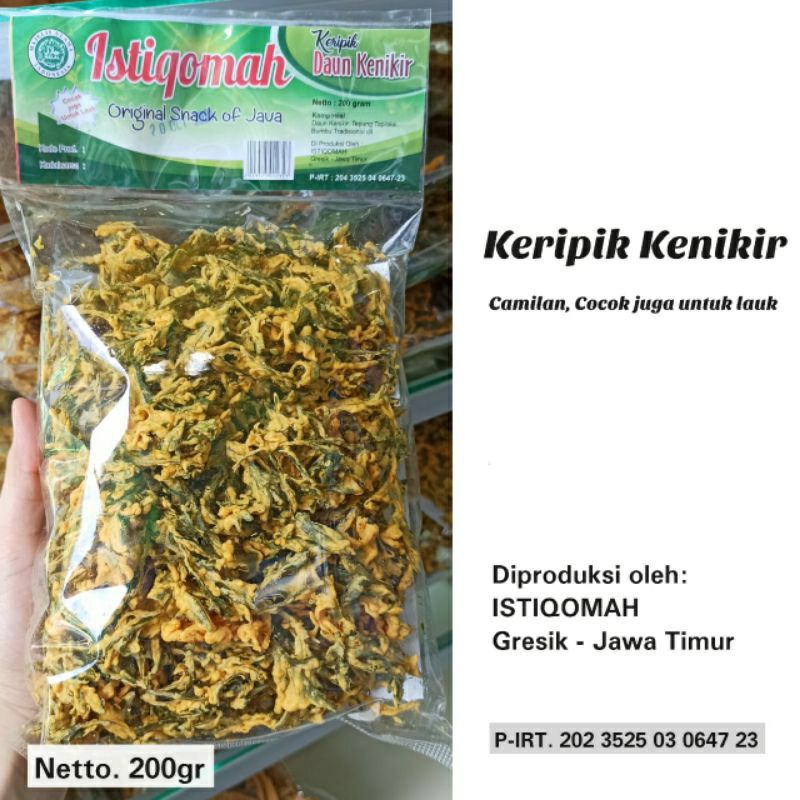 

peyek keripik daun keningkir 250gr gurih renyah dan fresh