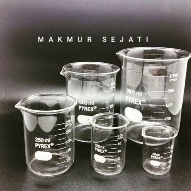 Beaker Glass pyrex | Beaker Low Form | gelas kimia pyrex