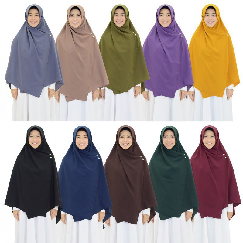 Khimar Segiempat Polos 145 cm / Jilbab Segi Empat Polos