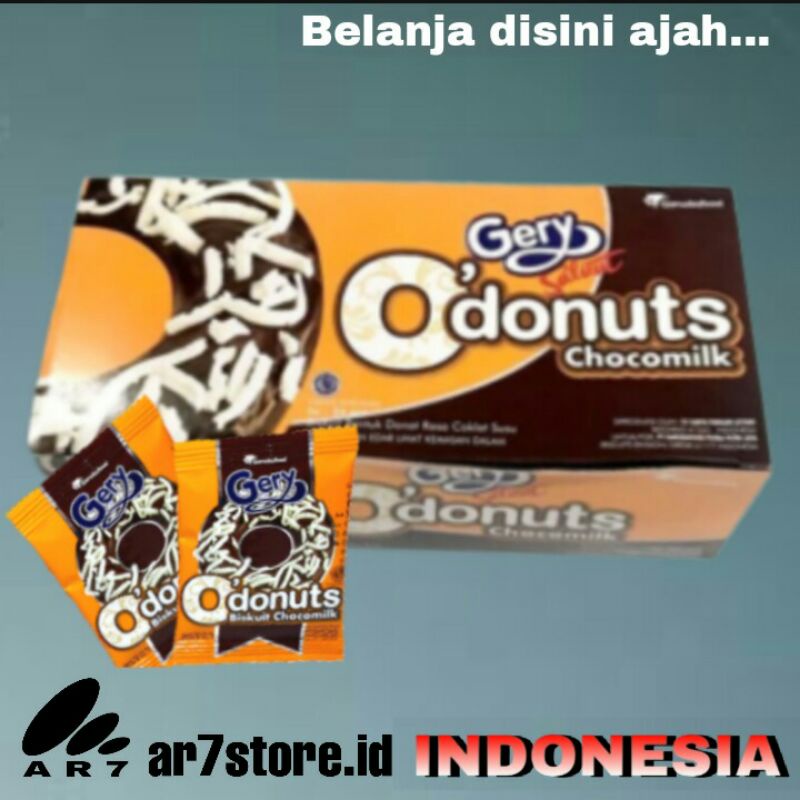 

ODONUTS Gery chocomilk 1 box isi 24 pcs @8gr