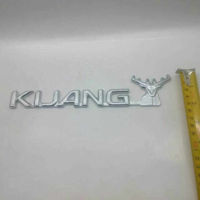 Emblem/ stiker/ tulisan KIJANG + kepala kijang. Chrome