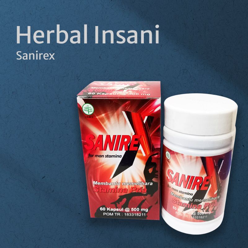 

Obat Kuat Untuk 21 Tahun Keatas - Herbal Insani - Sanirex 60 Kapsul(600mg)