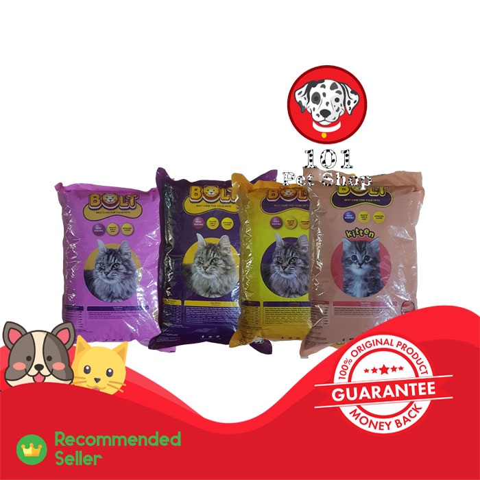 MAKANAN KUCING BOLT TUNA SALMON &amp; KITTEN SALMON 1KG