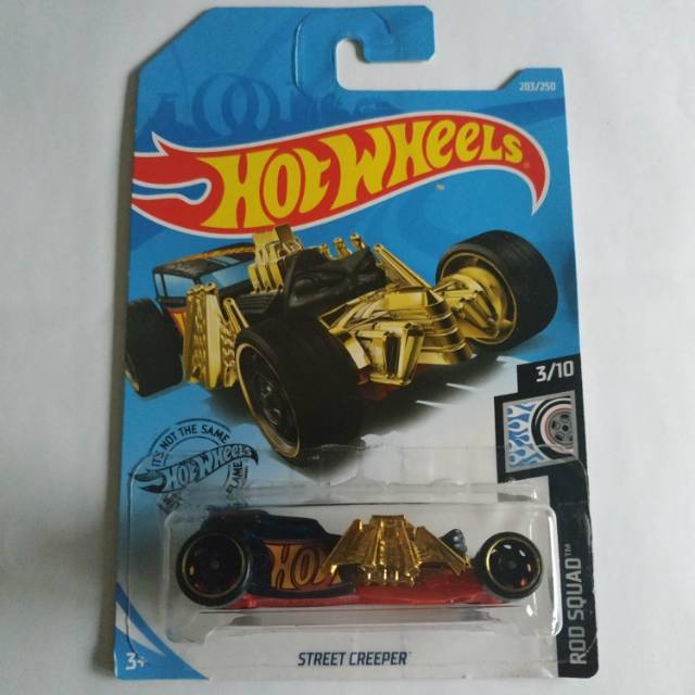 hotwheels hot wheels street creeper hitam