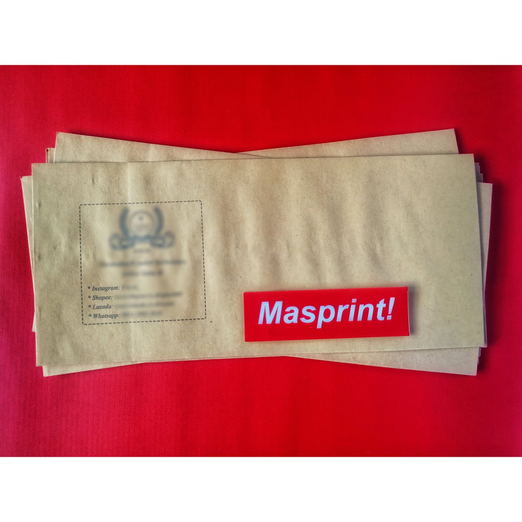 AMPLOP COKLAT SAMSON (12 x 28 cm) TANPA LEM / CETAK AMPLOP COKLAT