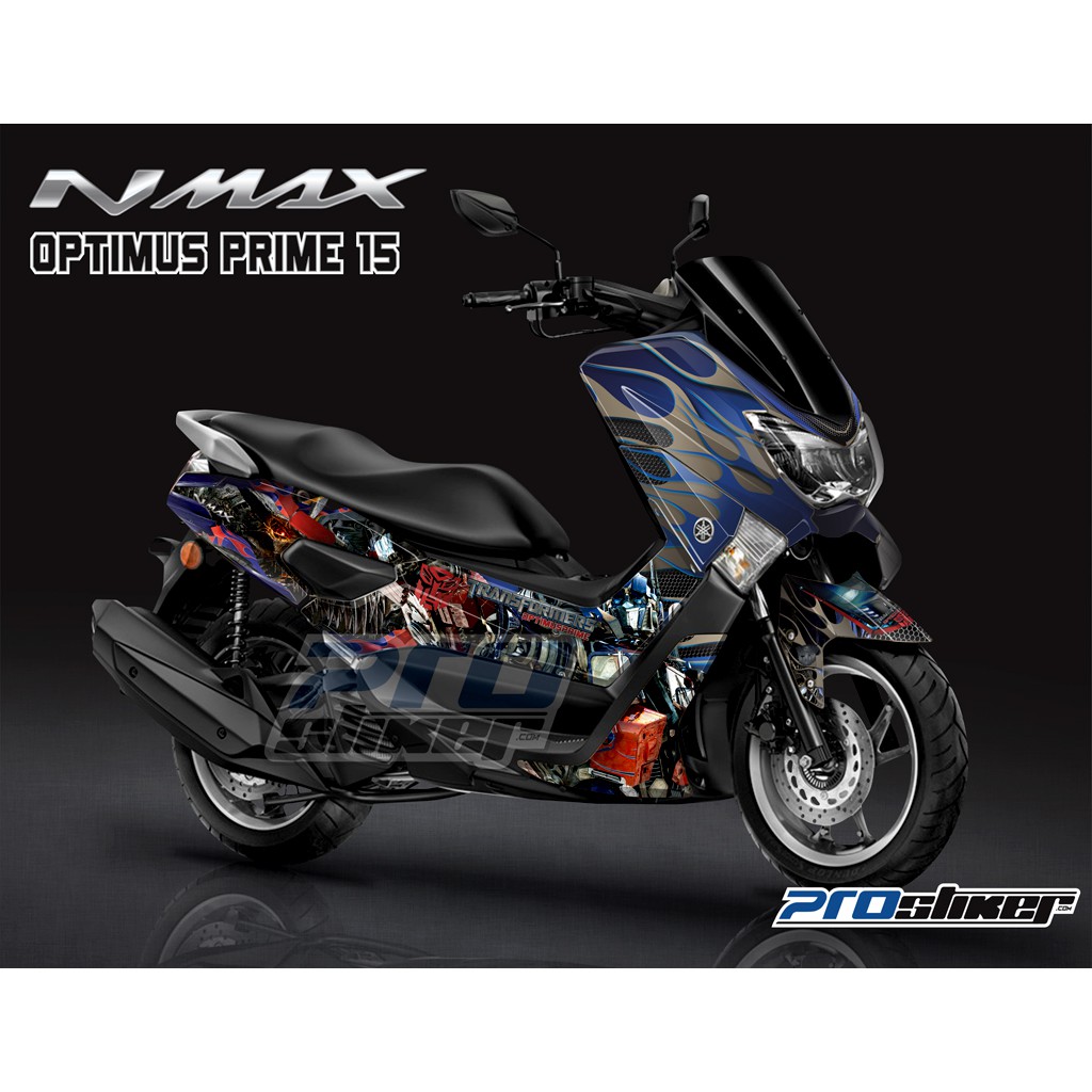 Striping Decal NMAX Variasi Gambar Transformer OPTIMUS PRIME Full Body Cutting Prostiker