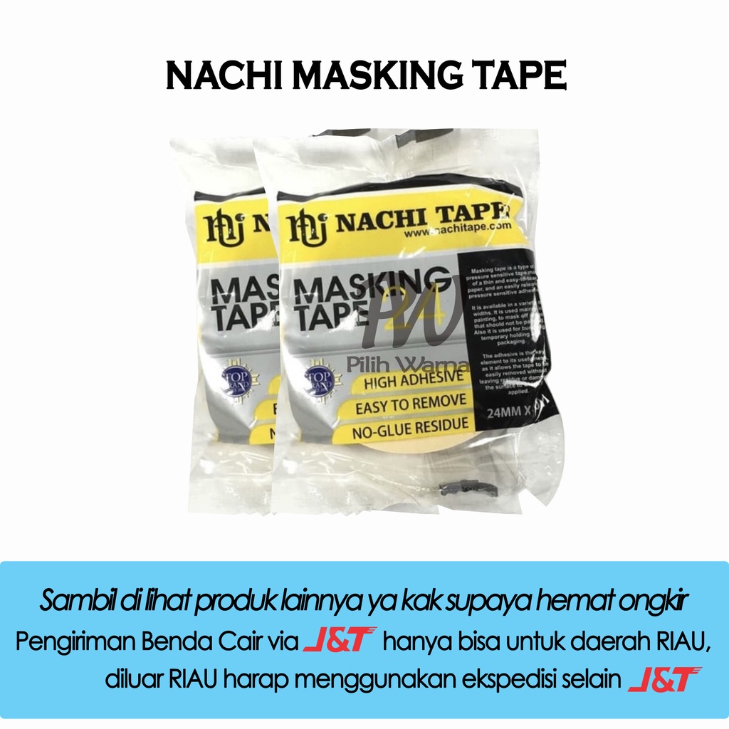 

MASKING TAPE NACHI 12MM & 24MM / LAKBAN KERTAS NACHI