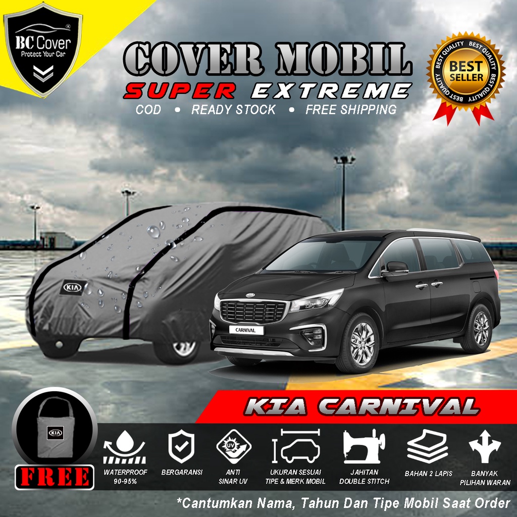 Body Cover Mobil Kia Carnival Outdoor Waterproof / Sarung Mobil Kia Carnival Waterproof / Selimut Tutup Mobil Nissan Kia Carnival Penutup Mantol Kerudung Mantel Mobil Kia Carnival Waterproof Outdoor Anti Air