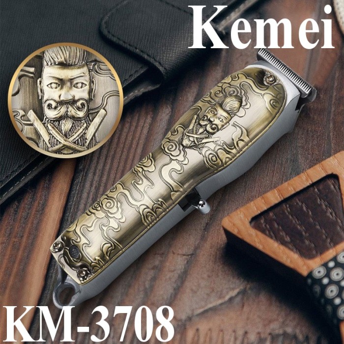 KEMEI KM 3705 3708 ORIGINAL Hair Clipper Cordless Metal Emboss Body KM3705 KM3708 KM 3708