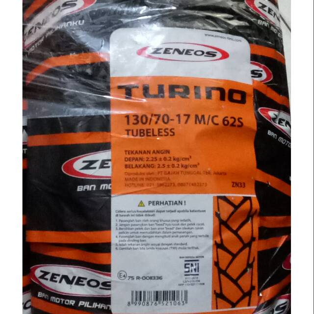 Ban Zeneos Turino 130/70-17 Tubeless ZN33