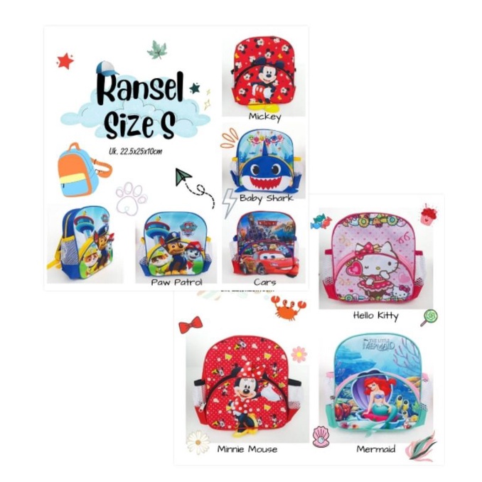 

Tas Ransel Anak Motif Karakter Lucu