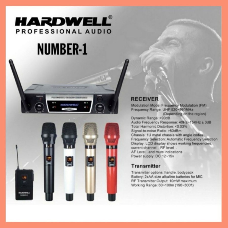 Mic Wireless HARDWELL Number 1 Microphone Original HARDWELL