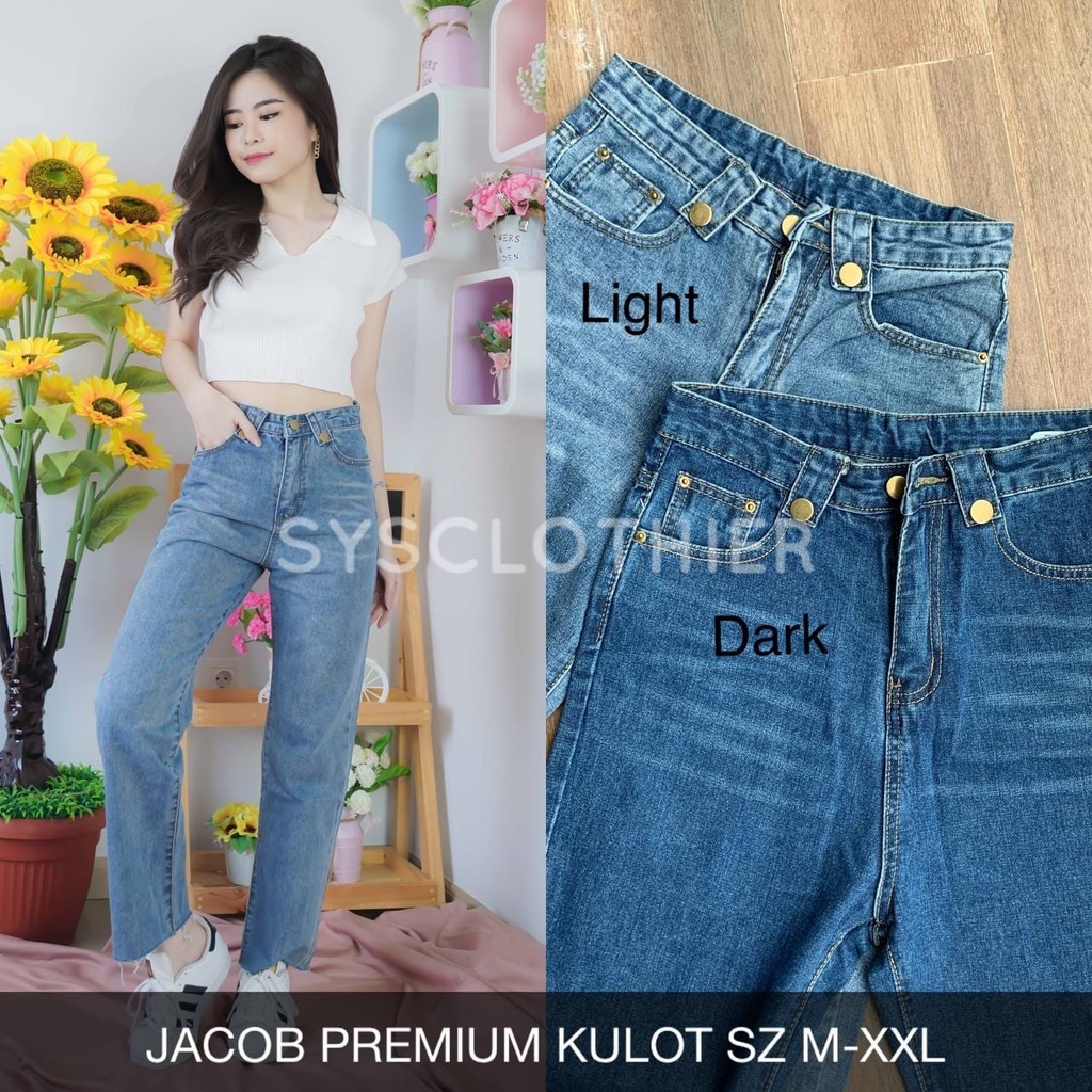 CELANA JEANS WANITA JACOB PREMIUM KULOT