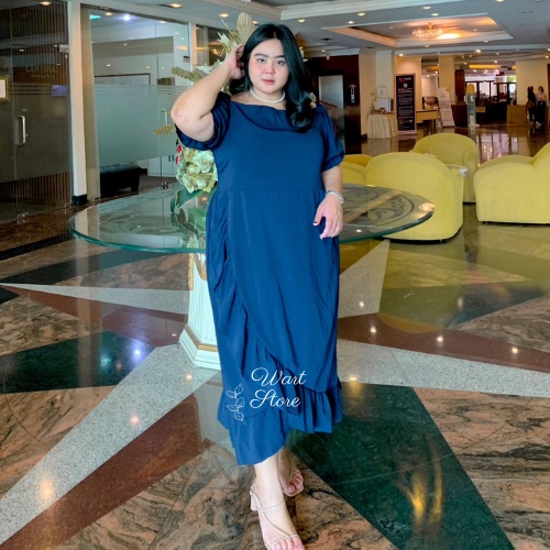 BIG SIZE XL-XXXXL Dress SILVANA Dres Sabrina Irise Wanita korea A Line Bodycon Maxi Casual Natal pes