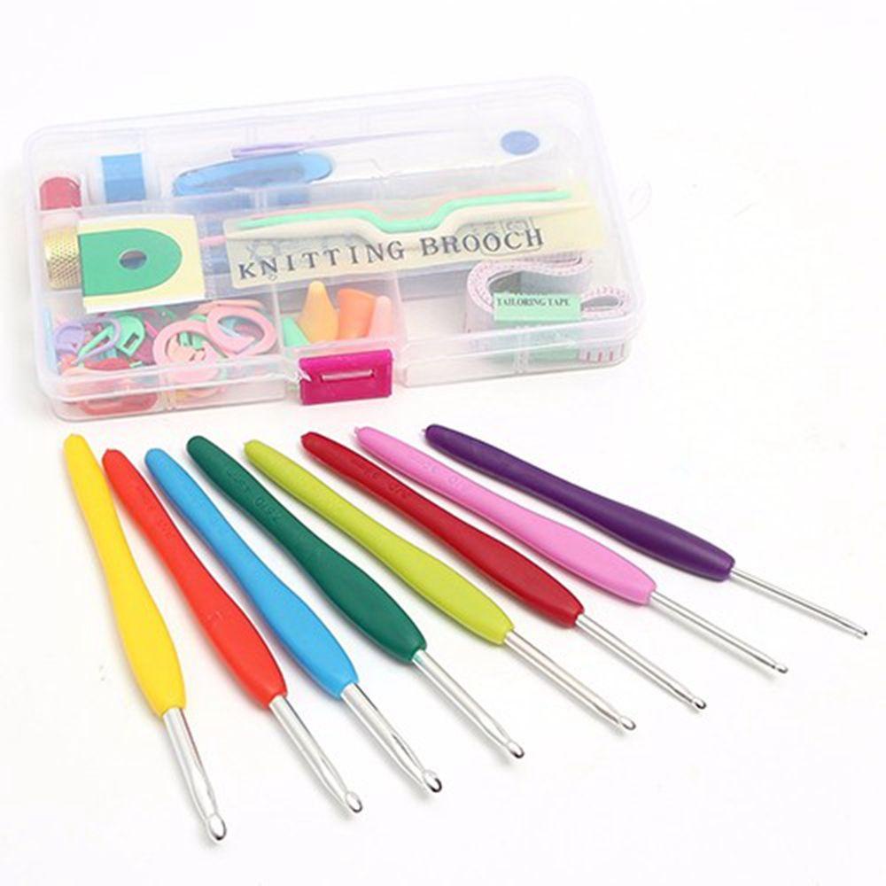 Jarum Rajut NEEDWAY Jahit Gagang Plastik 16ukuran Sweater Jahit Aksesoris DIY Craft Rajut Aluminium Hooks Sewing Needles