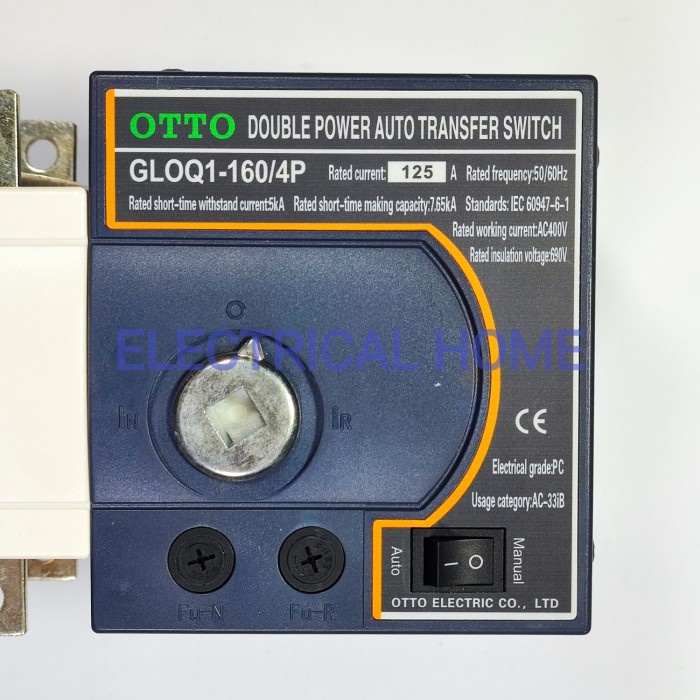 Auto Transfer Switch ATS 4P 125A/Motorized Ohm Saklar 125A