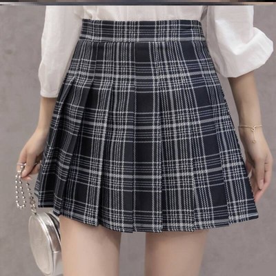 Rok Wanita Rok Pendek Rok Tenis Mini Skirt A line Gaya Korea Kotak-Kotak Rok Kotak kotak Rok gaya korea Baju Gaya Korea Baju wanita