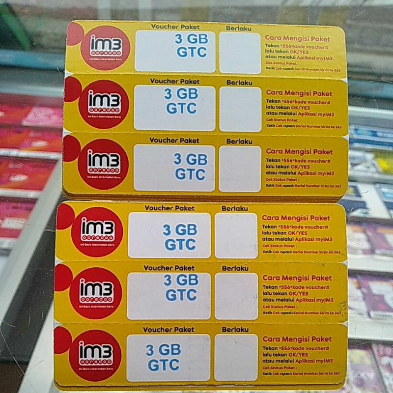 VOUCHER INDOSAT 3GB FREDOM