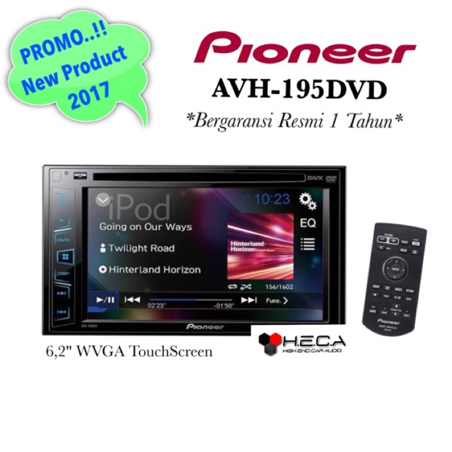 Pioneer AVH-195DVD Tape Mobil AVH195DVD Double din AVH 195 DVD Head Unit AVH 195DVD Audio