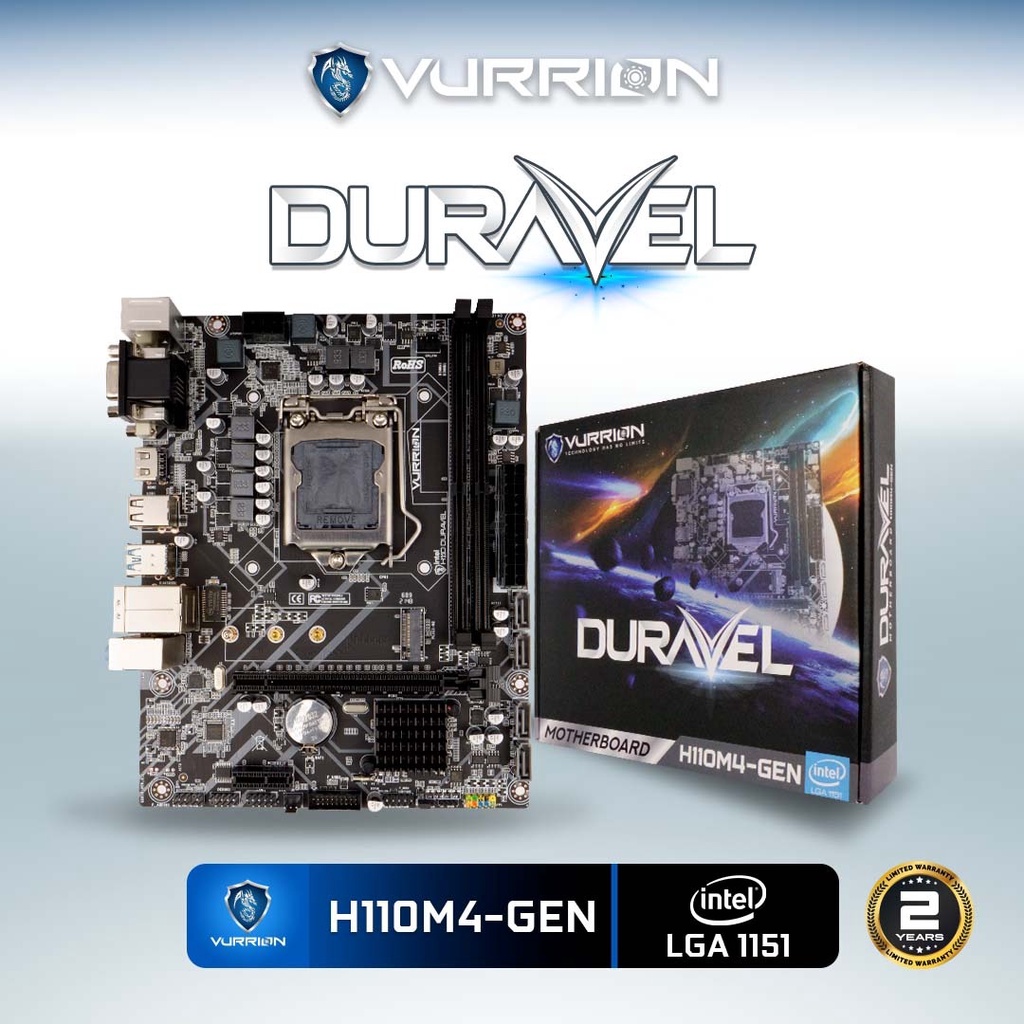 MOTHERBOARD H110 M4-GEN VURRION DURAVEL MAINBOARD GAMING SUPPORT NVME