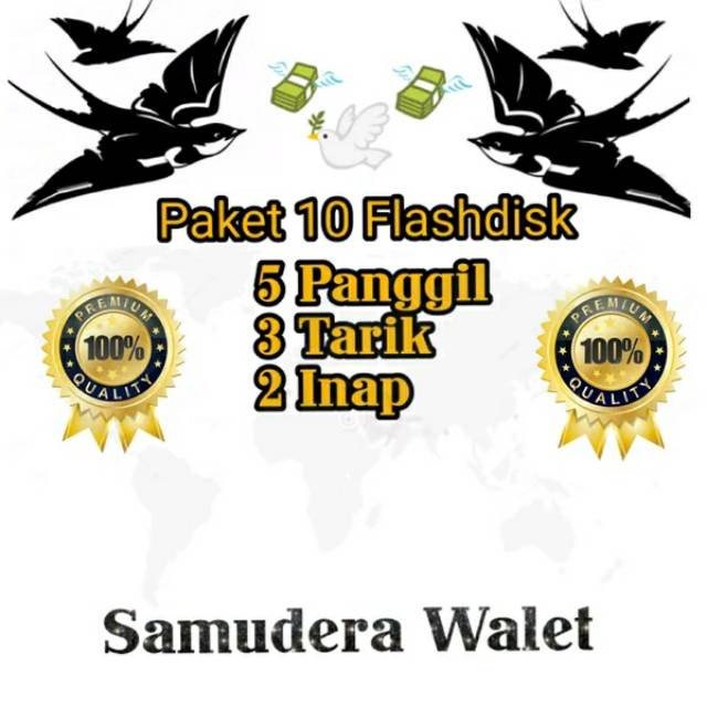 Paket 10 Flashdisk Suara Walet Suara Panggil Walet Original