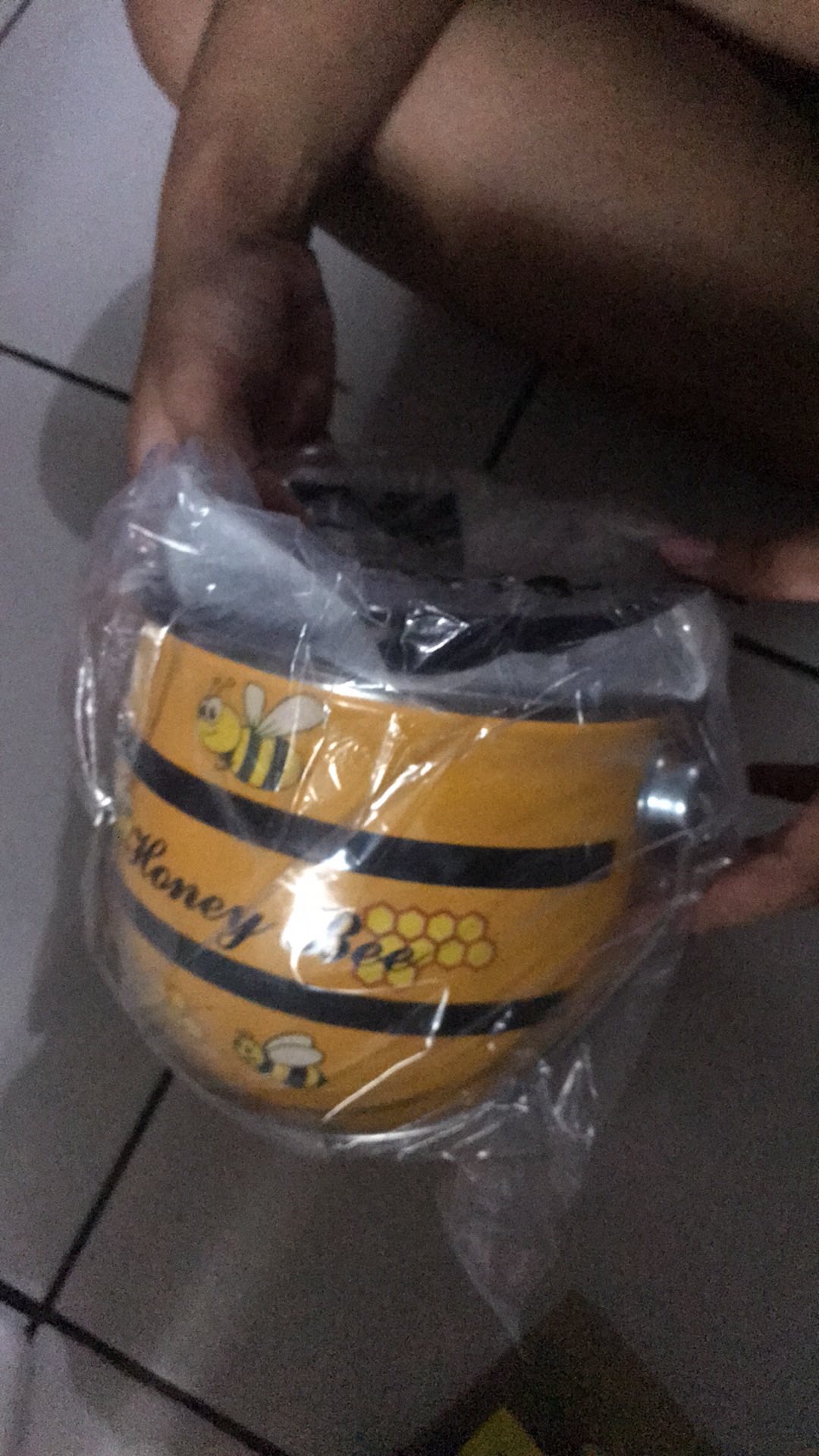 Maspion Panci Enamel 16 Cm Honey Bee Pot - Kuning