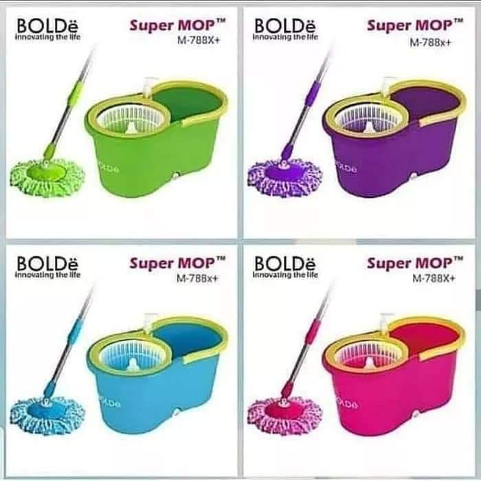 Diskon Bolde M 788 X+ Super Mop Berputar 360 Alat Pel Stainless Steel Tongkat Teleskopis Tempat Botol xmDO60oiYk8lRE