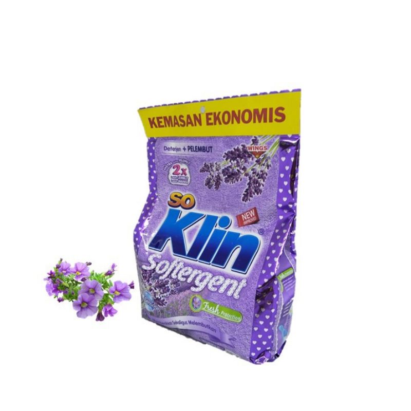 So Klin Deterjen Bubuk Purple Lavender dan Rosy Pink 425gr