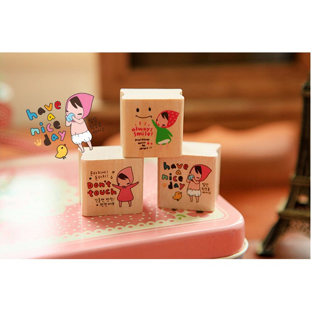 

Pony Girl Wooden Stamp - Stempel untuk Scrapbook dan DIY