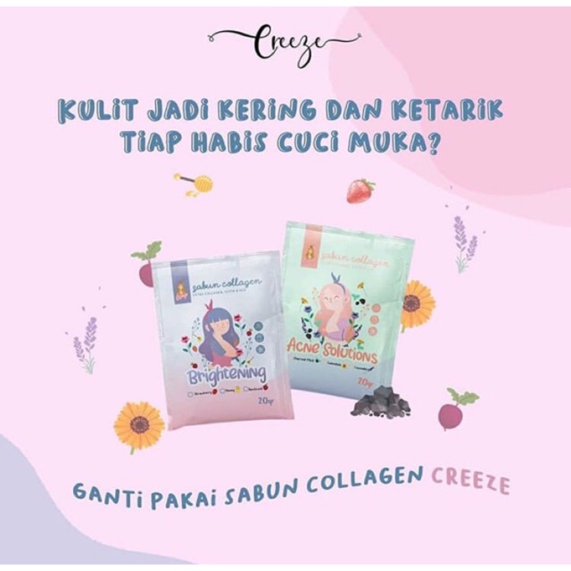[RESS RESMI] Sabun Collagen Creeze / Sabun Wajah / Sabun Badan