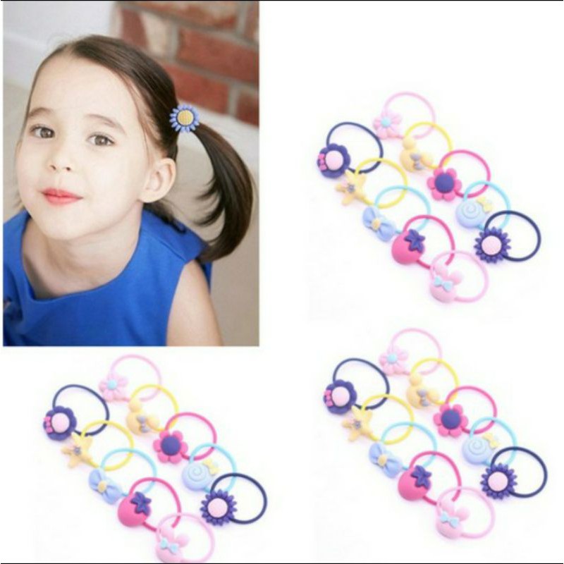 KUNCIR KARET RAMBUT ANAK MOTIF RANDOM