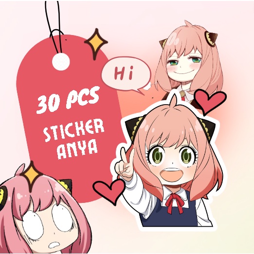 

STICKER ANYA FORGER 30PCS CHIBI ANIME STICKER HP STICKER LAPTOP STICKER NOTEBOOK STICKER LUCU DEKORASI STICKER KOLEKSI