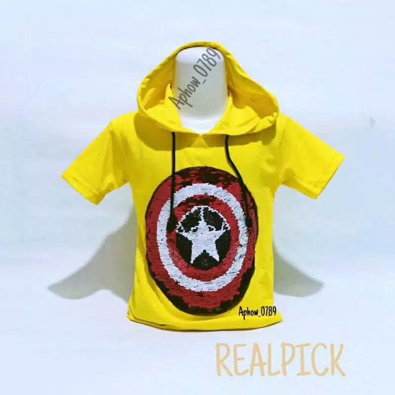 KAOS ANAK HOODIE MOTIF AVENGER SUPERHERO - REALPICK