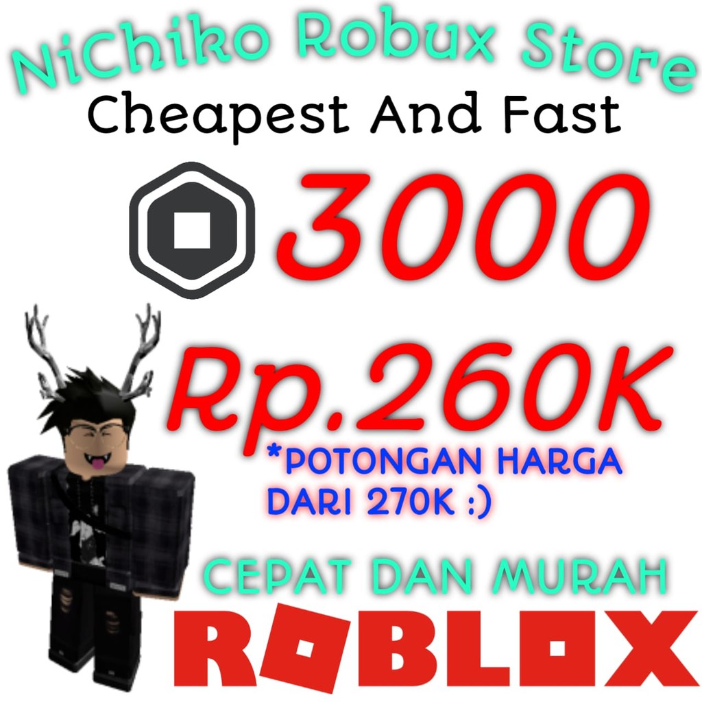 3000 Robux Murah Dan Cepat Pre Order Shopee Indonesia - robux 3000
