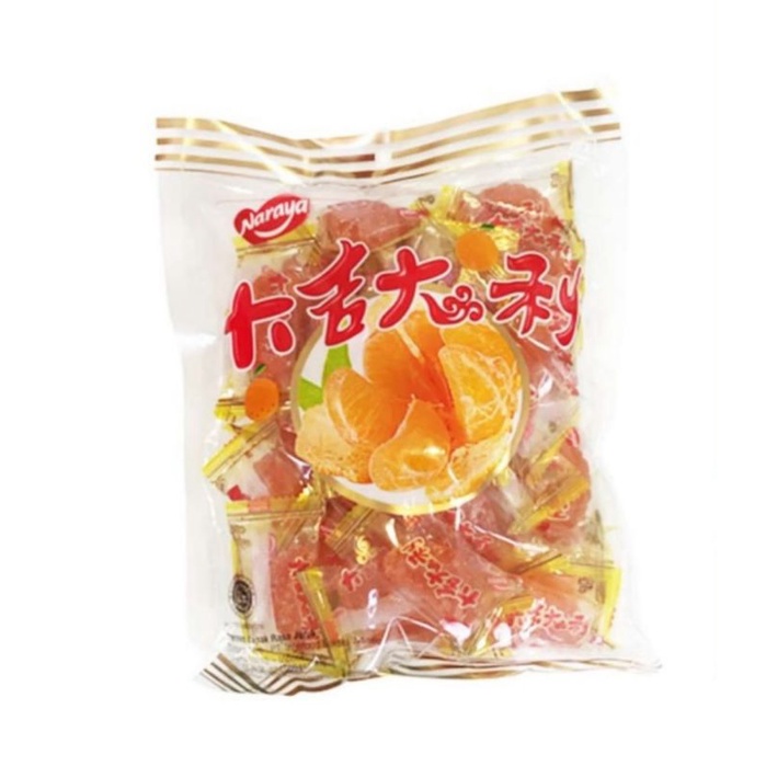 

Jelly Jeruk Naraya 500gr Asli Permen Jeli beraroma Jeruk Mandarin HALAL Kemasan Pabrik.