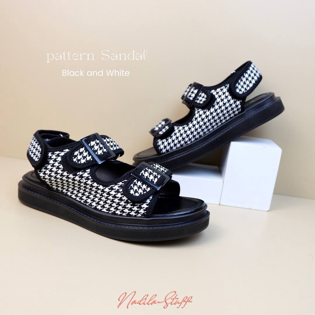 NADILASTUFF [ASLI] Pattern sandal  'BISA COD' Sandal Wanita ORI IMPORT! REALPICT KUALITAS TERBAIK