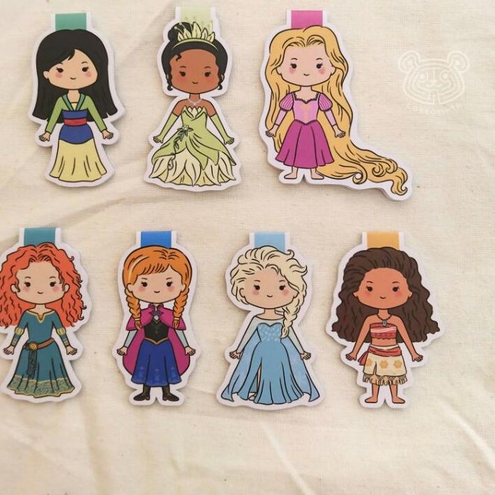 

●●● Disney Princess Magnetic Bookmark | Pembatas Buku Magnet Fanart new